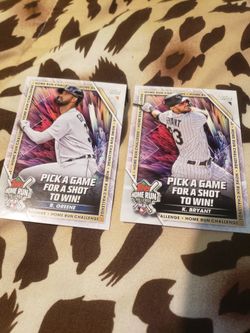 Baseball Redeem Cards.
