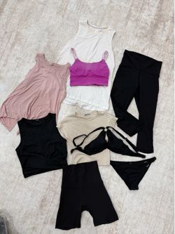 Womens teens XS lululemon exercise gym yoga pilates clothes bikini lot