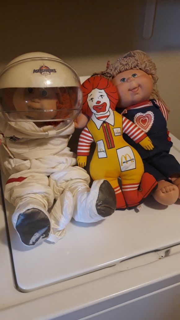 Vintage Cabbage Patch and Ronald McDonald dolls