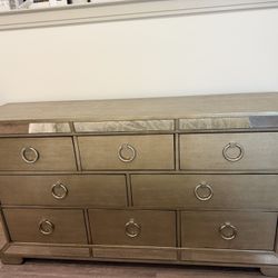 Beautiful Mirrored Dresser & Nightstand Set – Z Gallerie Style - $700