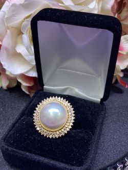 14K Mabe Pearl