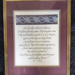 Lords Prayer - framed art 