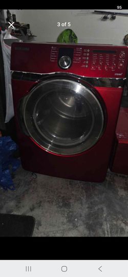 Samsung Front Load Steam Dryer Red