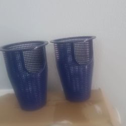 Pool filter baskets.