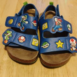 Brand new  boys Mario bros kids sandles size 9 k
