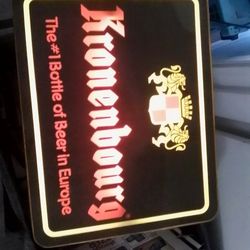 Antique Kronenbourg Light Up Sign