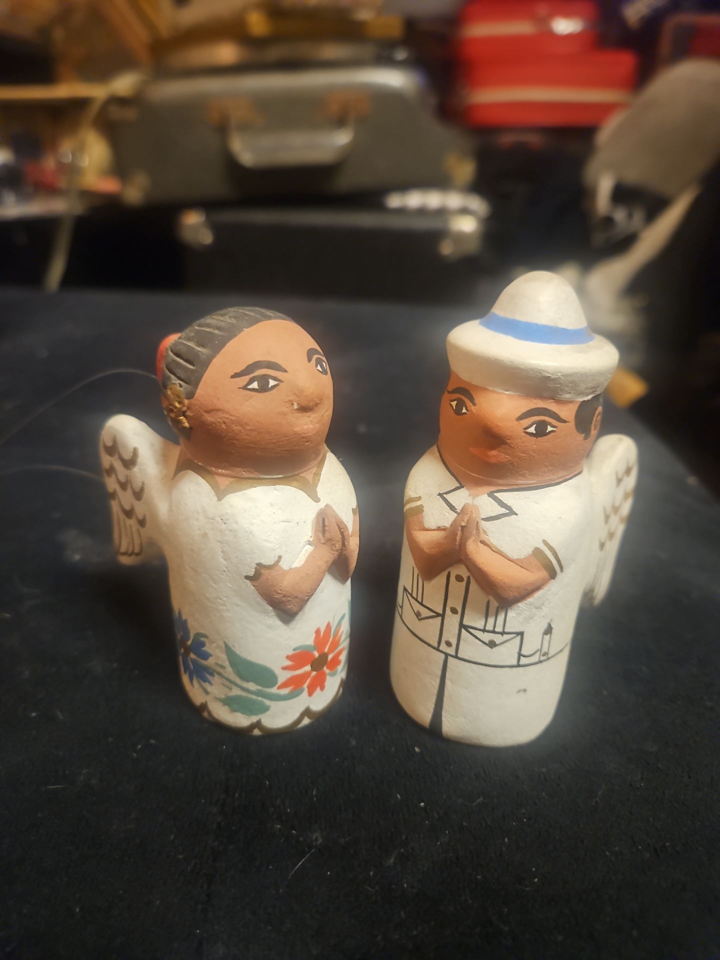 Red clay Latin folk art angels