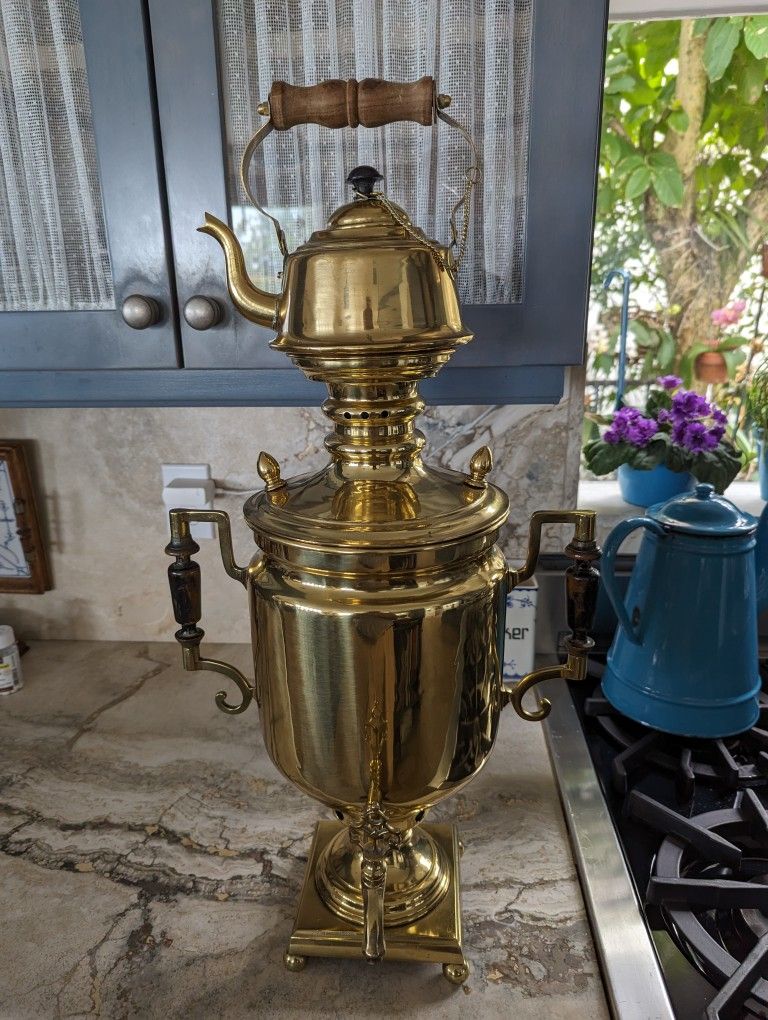 Samovar. Antique Solid Brass