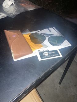 Bushnell Black Metal Aviator Sun Glasses With Case