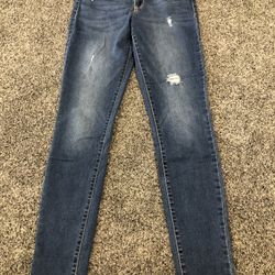 Old Navy Distressed Mid Rise Rockstar Jeans Size 4 Long