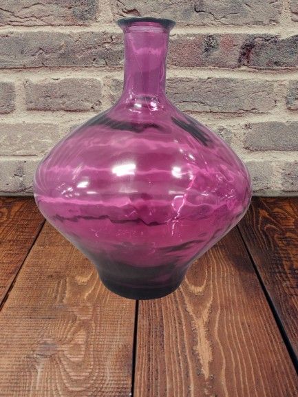 Purple Large Glass flower Vase