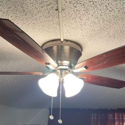 ‼️PRICE DROP ..... HAMPTON BAY CEILING FAN/LIGHT w/20" BLADES ..... "LIKE NEW" CONDITION ..... $60.00