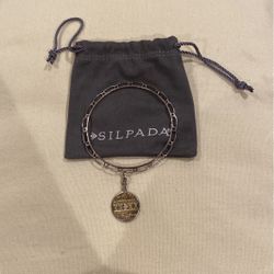 Silpada Sterling Silver Charm Bracelet And Brass And Silver Charm