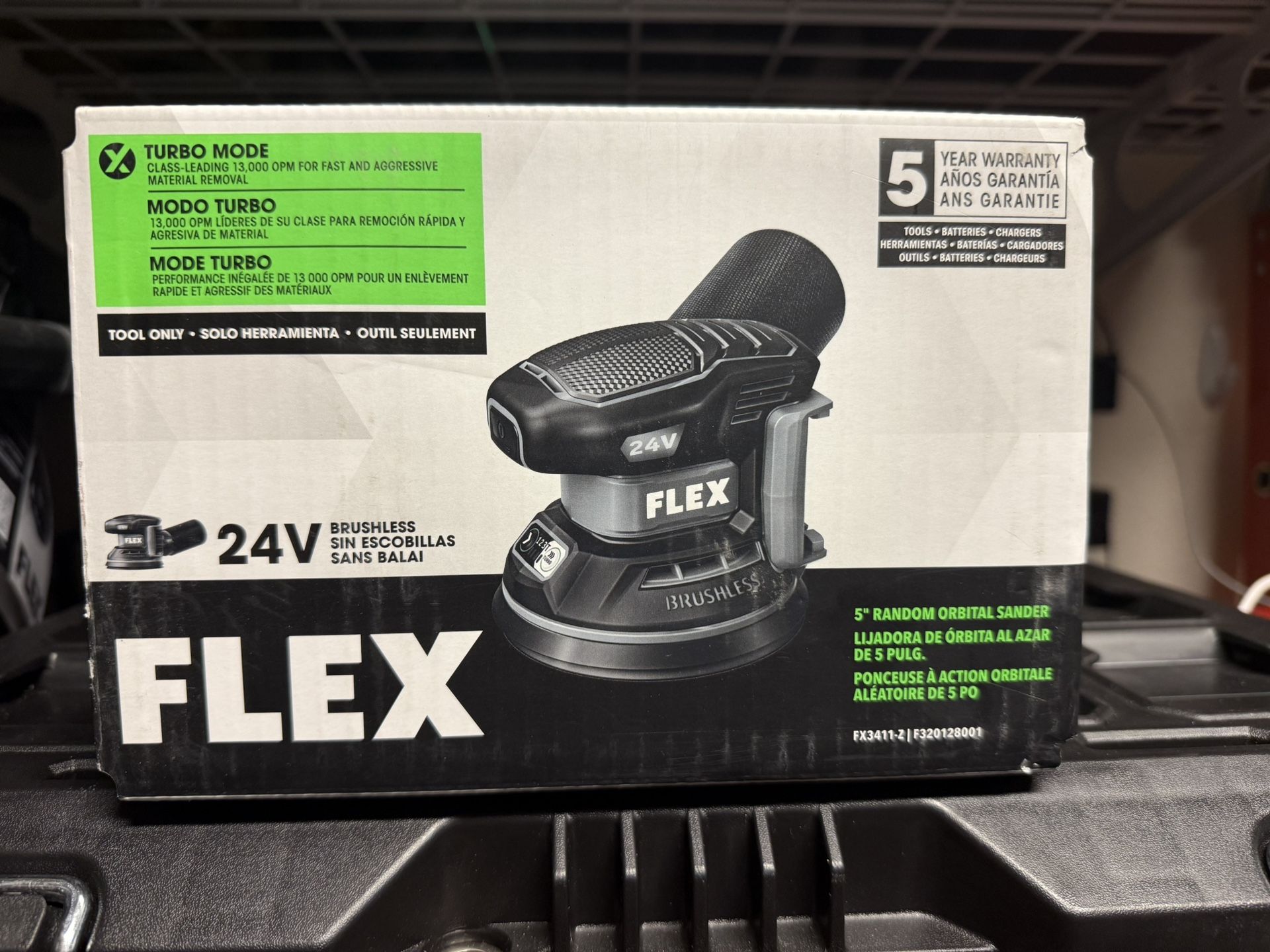 Flex 24V Brushless 5” Random Orbital Sander Brand New In Box