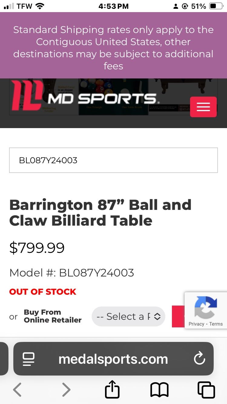 POOL TABLE