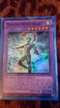 Yu-gi-yoh card:Masked Hero Blast