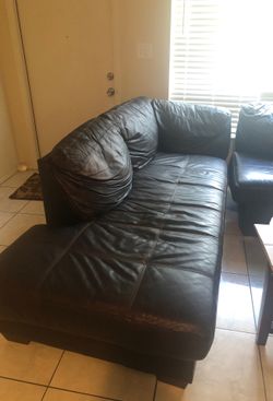 Clean leather couch