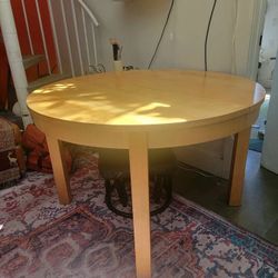 Ikea Bjursta round extendable dinning table