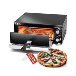 Electric Pizza Oven Indoor Countertop Pizza Oven Commercial Pizza Maker Machine for Home with Timer Stainless Steel Pizza Cooker