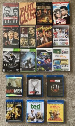 X BOX 360,Blue-ray,WIi,DVD,PS3