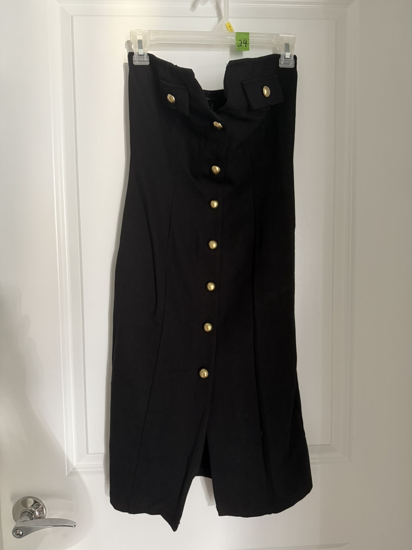 Forever 21 Dress, Strapless, Black, Medium 