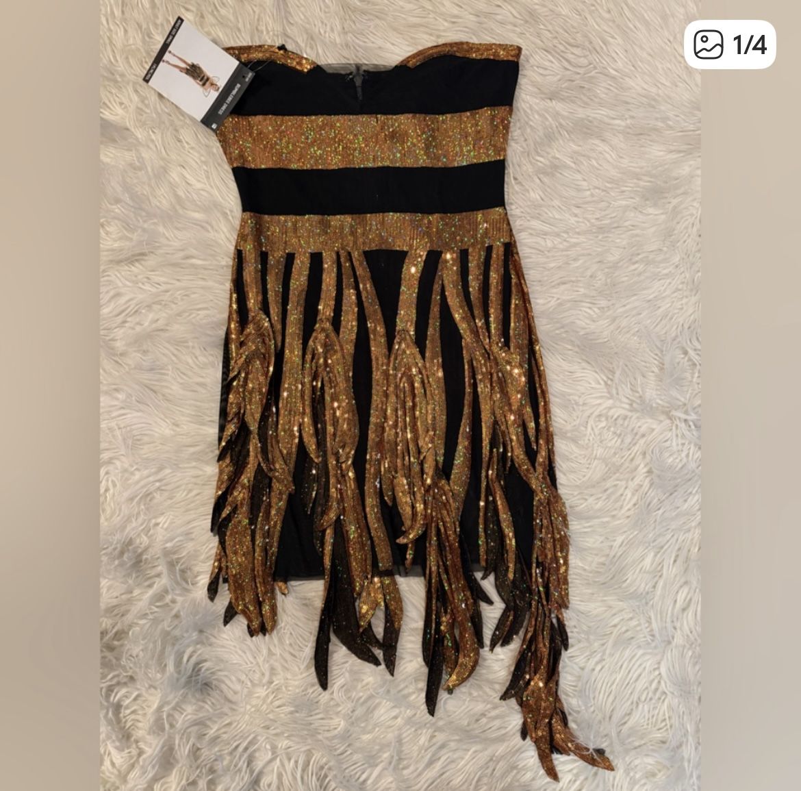 Women’s Bumblebee Sequin Costume Dress 