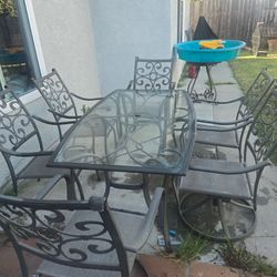 Patio table with 6 chairs