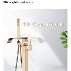 Freestanding bathtub faucet