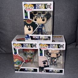 Funko Pop Cowboy Bebop Set of 3 - Spike, Jet, Ed