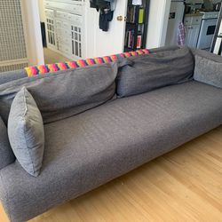 Gray Tweed Couch 86”
