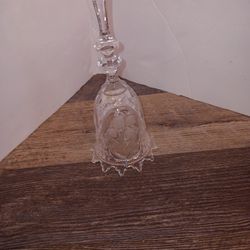 Vintage Crystal Bell Clear Glass