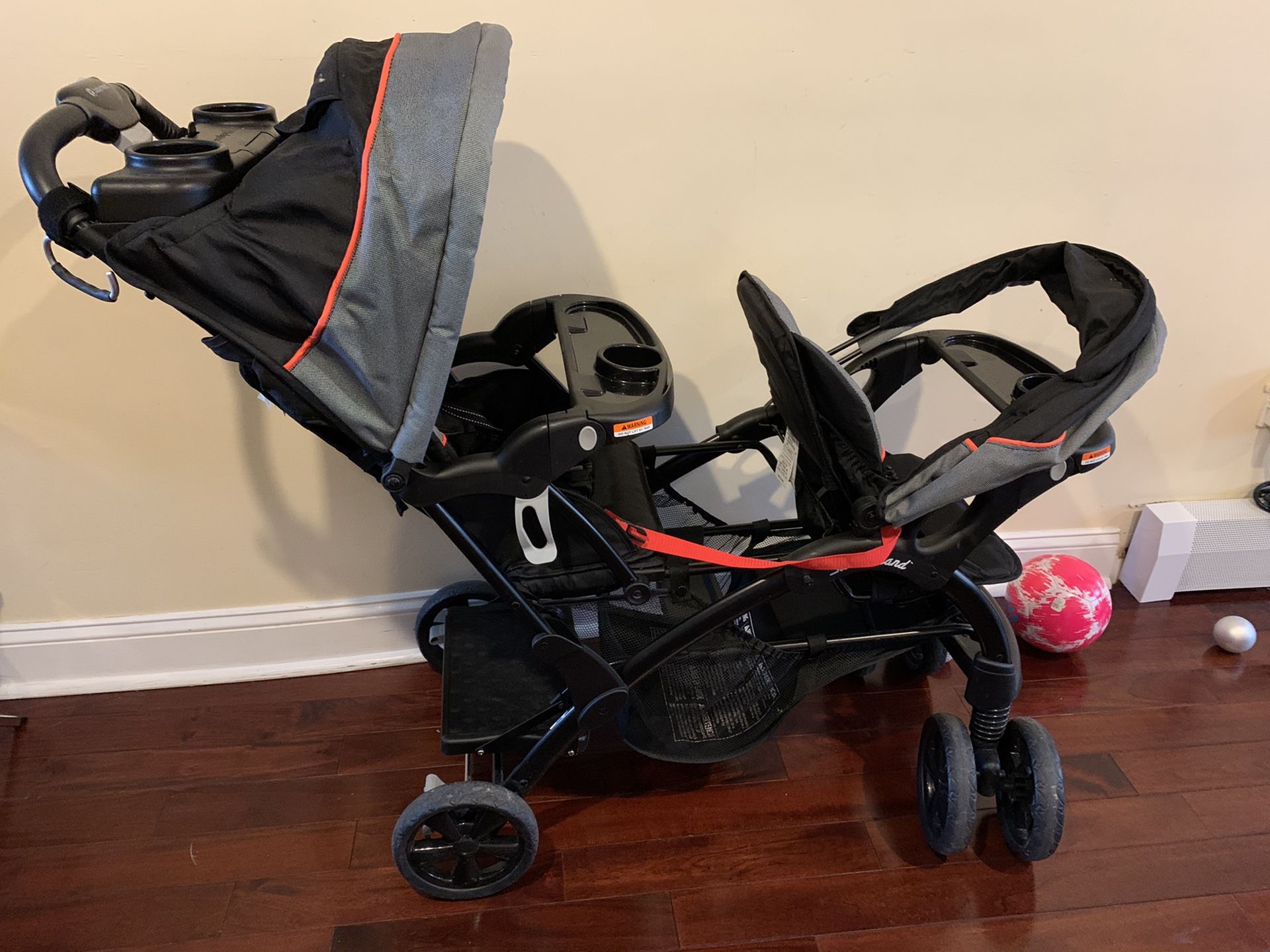 Sit to stand double stroller