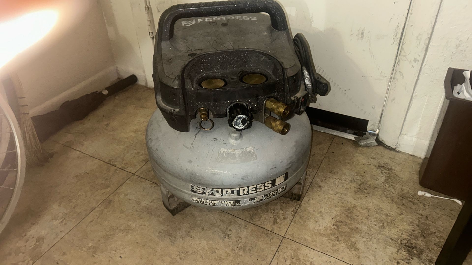 A Six Gallon Fortress Air Compressor