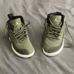 Air Jordan 12 Retro Green Kids Shoes 