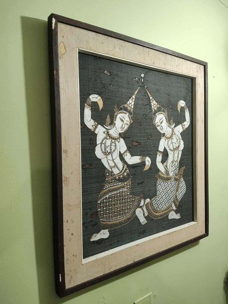 70's Style Thai Sand Painting 2ftx 2ft