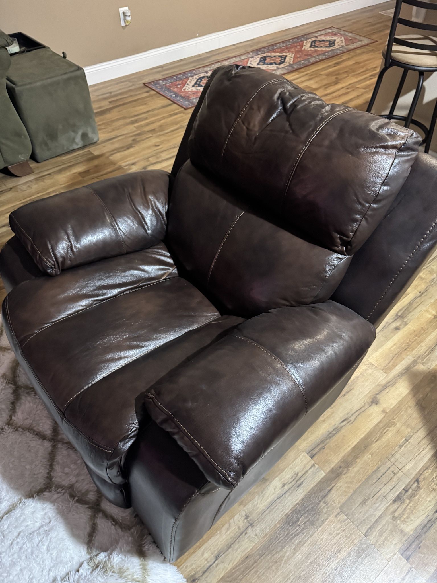 Brown Leather Recliner