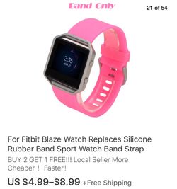 For Fitbit Blaze Watch Replaces Silicone Rubber Band Sport Watch Band Strap