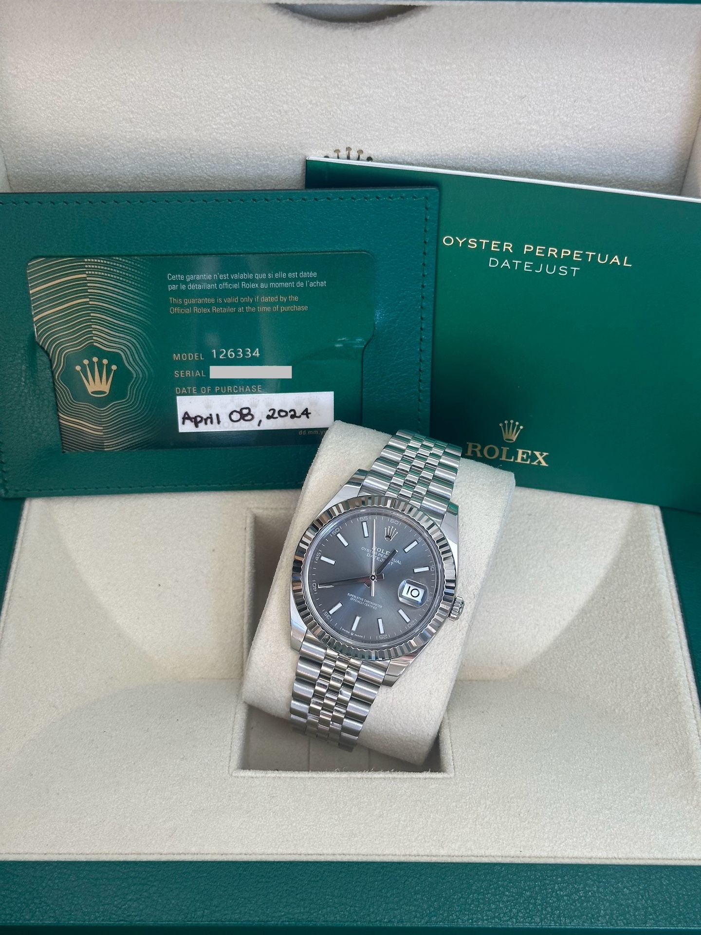 2024 Rolex Date Just 126334 Full Set