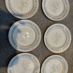 Vintage goose plate set