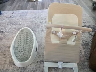 Baby bath support and bouncer