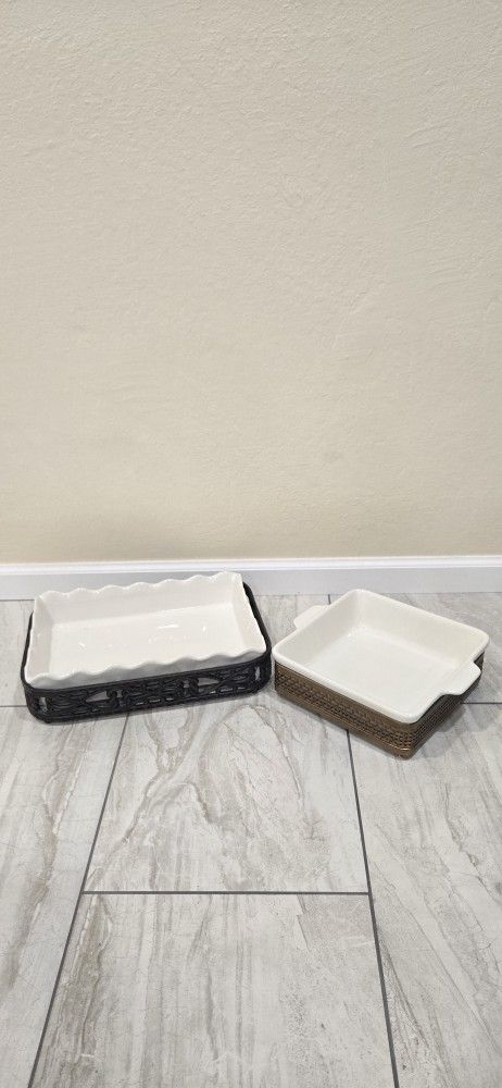Ceramic Rectangular Baking Dish Set