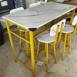 5-Piece Counter-Height Kitchen Table Set – Like New