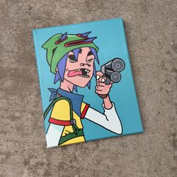 Gorillaz 2D Canvas Hand Painting 
