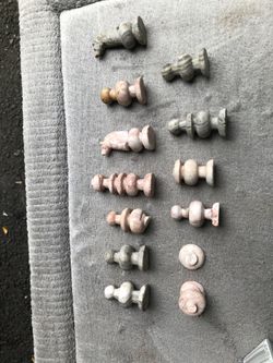 Marble chess pieces