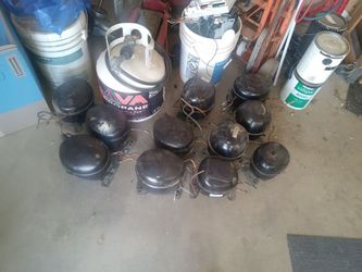 Working compressors and different types of parts for washer machines and dryers and refrigerators and stoves we  do repairs and buy and fix all applia