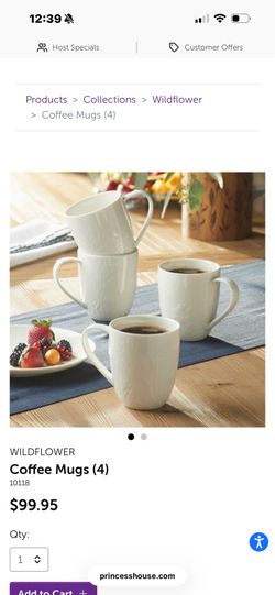 princess house wildflower mugs