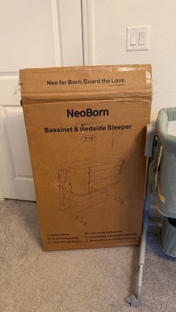 Baby Bassinet, Bedside Bassinet with Breathable Mesh Design, 7 Height Adjustable Rocking Bassinet, Crib with Comfy Mattress and Wheels for Newborns, G