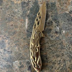 Custom Gold Pocket Knife 