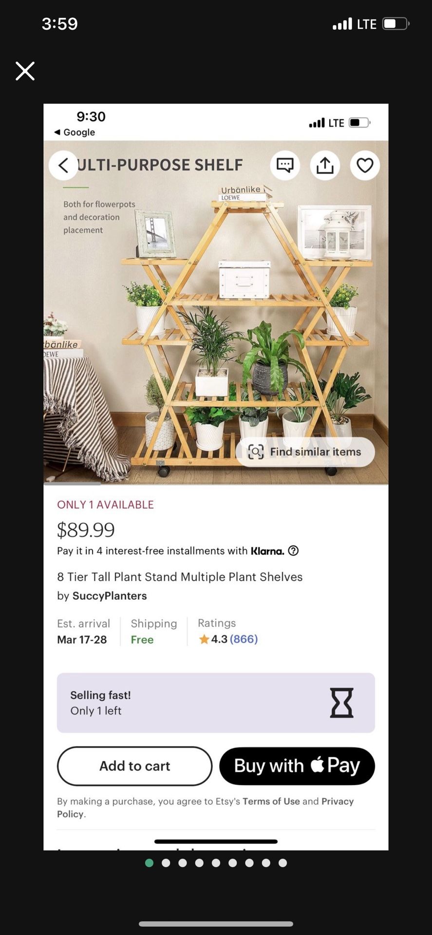 Brand New In Box Plant Stand, Large Capacity Bamboo Plant Stand 8 Tier Tall Plant Stand Multiple Plant Shelves Steady Flower Stand Plant Stands for In