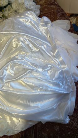 Satin White Stage Skirt for Weddings
